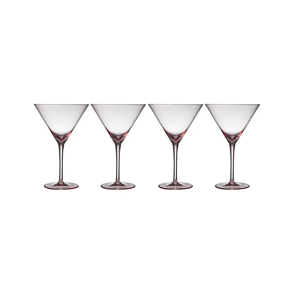 4pc Tempa Esme 320ml Crystal Martini Glass Cocktail Drinking Glassware Cup Blush - Home & Garden