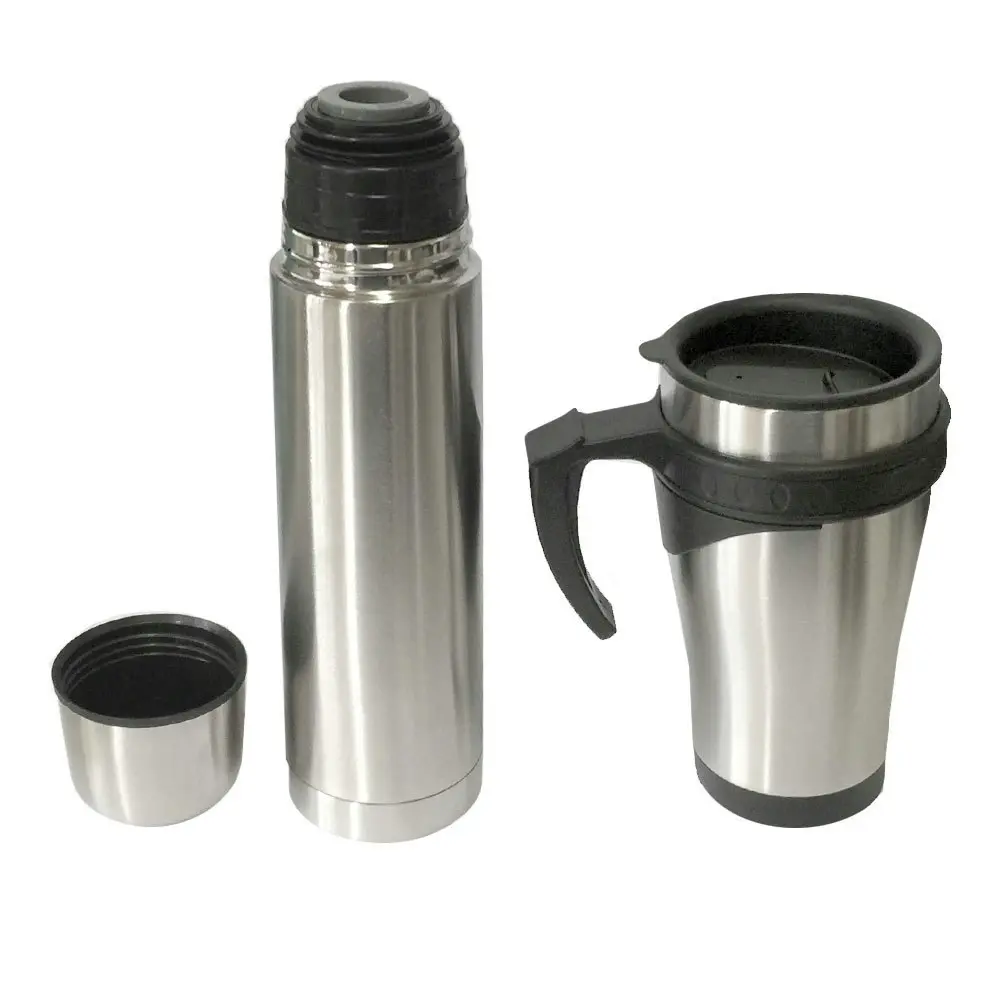 Stainless Steel Flask 450ml Mug/500ml Bottle/Double Wall Vacuum/Hot/Cold/Thermo - Home & Garden