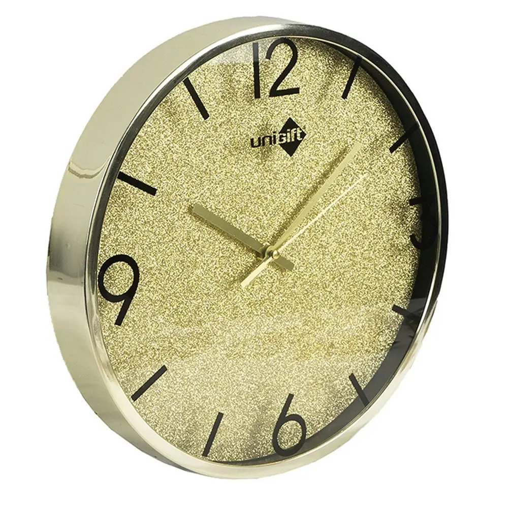 Unigift 12Inch/30cm Glitter Decorative Wall Clock Assorted Colours Home Decor - Home & Garden