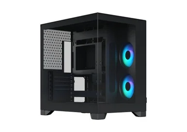 Fractal Design FDCPOV2A02 Pop 2 Vision ATX PC Case - Black RGB Panoramic Glass