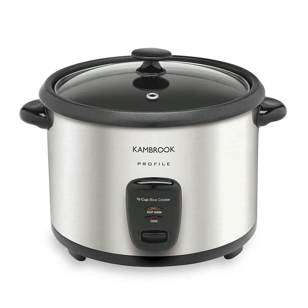 Kambrook Profile Stainless Steel 700W 10 Cup Electric Rice Cooker w/Spoon Silver - Home & Garden