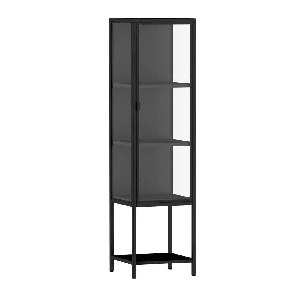 Stacked Tempered Glass Display Cabinet Door Clear Showcase Bookcase Steel Frame - Toys & Games