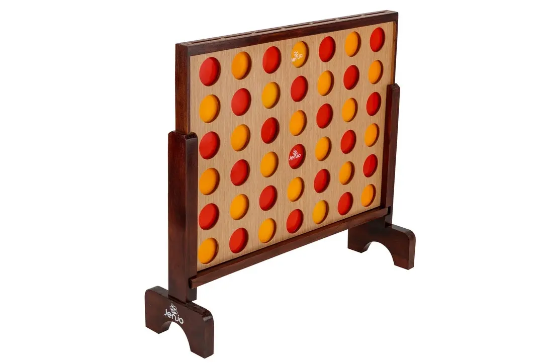 Mega4 Hardwood Connect Four In A Row Game Set 75x79cm - Sports & Outdoor