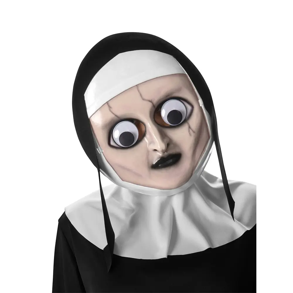 Warner Bros The Nun Googly Eyes Mask Halloween Horror Party Adult Unisex Costume - Fashion