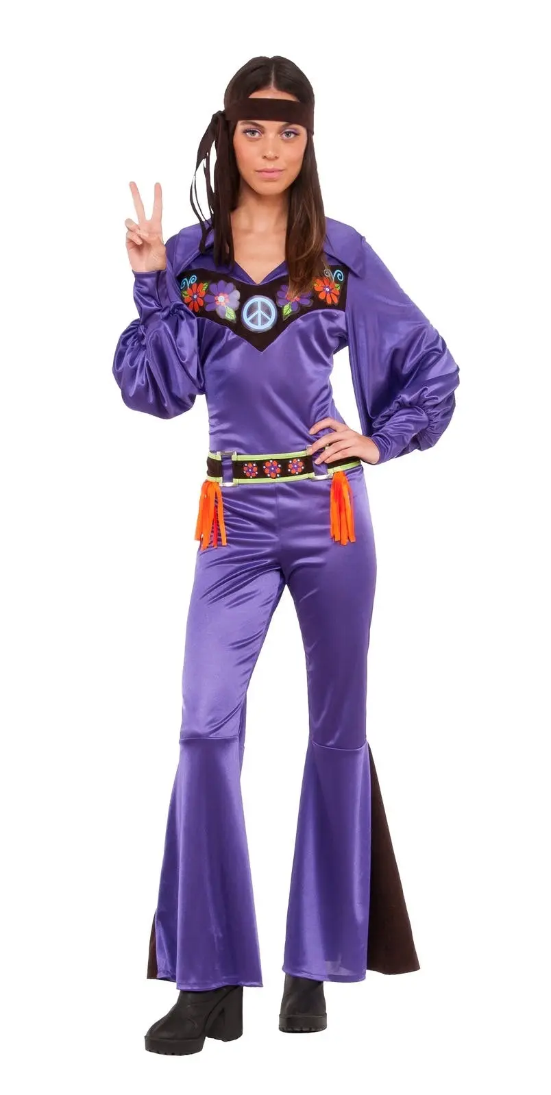 Rubies 70'S Babe Hippie Retro party Seventies Women Dress Up Costume Size STD - Fashion