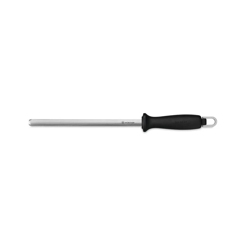 Wusthof Diamond Sharp Steel Sharpening Rod Edge/Blade Sharpener Black 23cm - Home & Garden