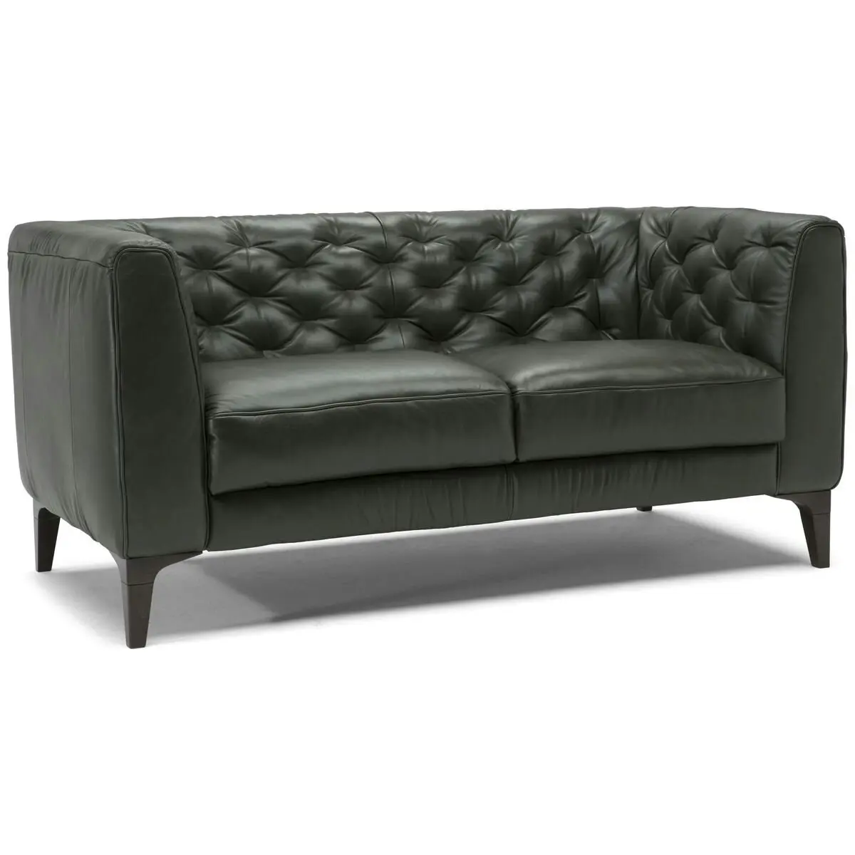Natuzzi Editions Piacera Charcoal Leather 3 Seater SOFAB98800915WQ - Furniture