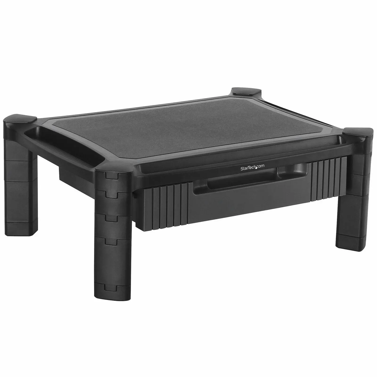 Star Tech 10kg Plastic Height Adjustable Computer Monitor Riser Stand w/ Drawer - Electronics