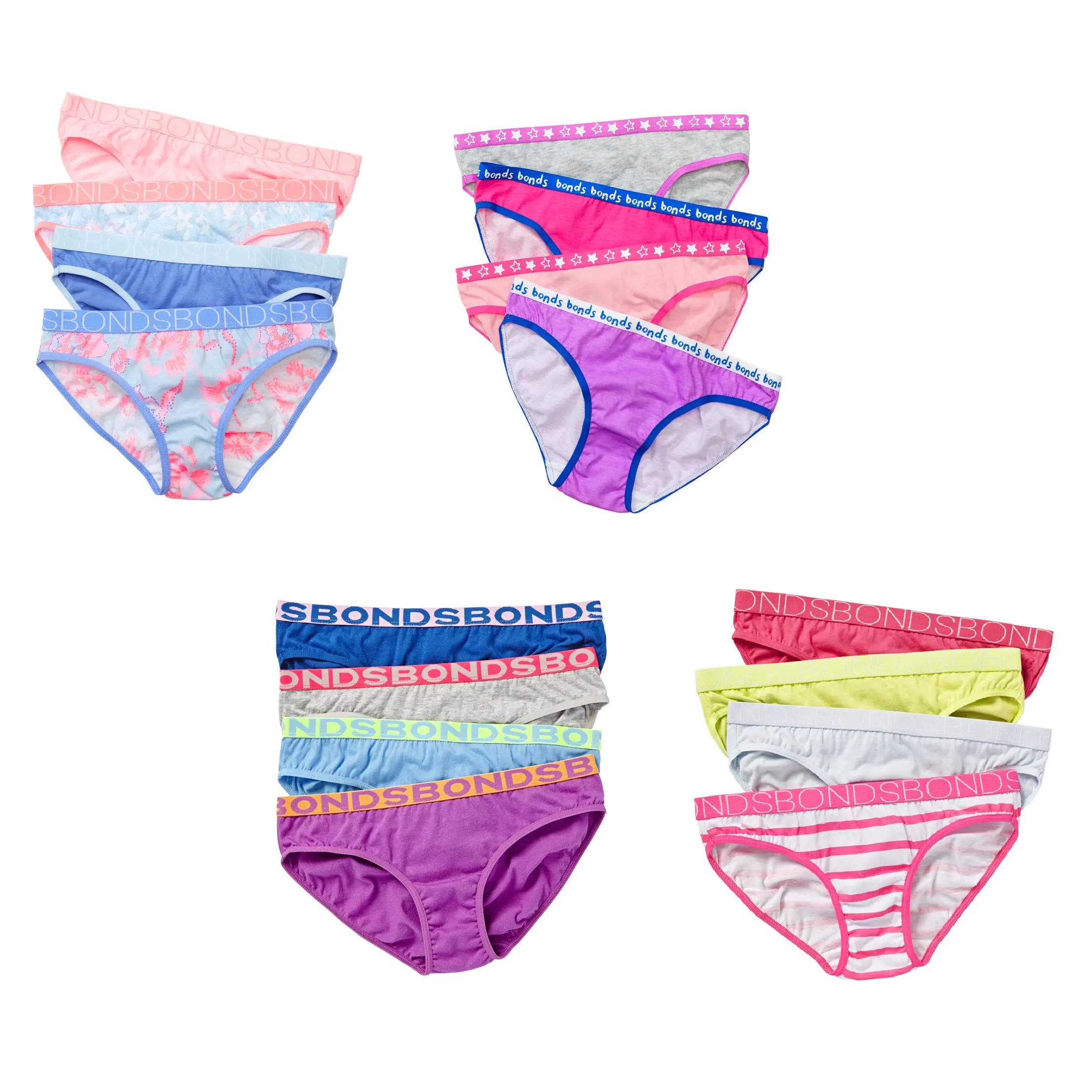 Girls Bonds 8 Pairs Underwear Pack Kids Girl Briefs Size Undies + Free Tracking - Fashion