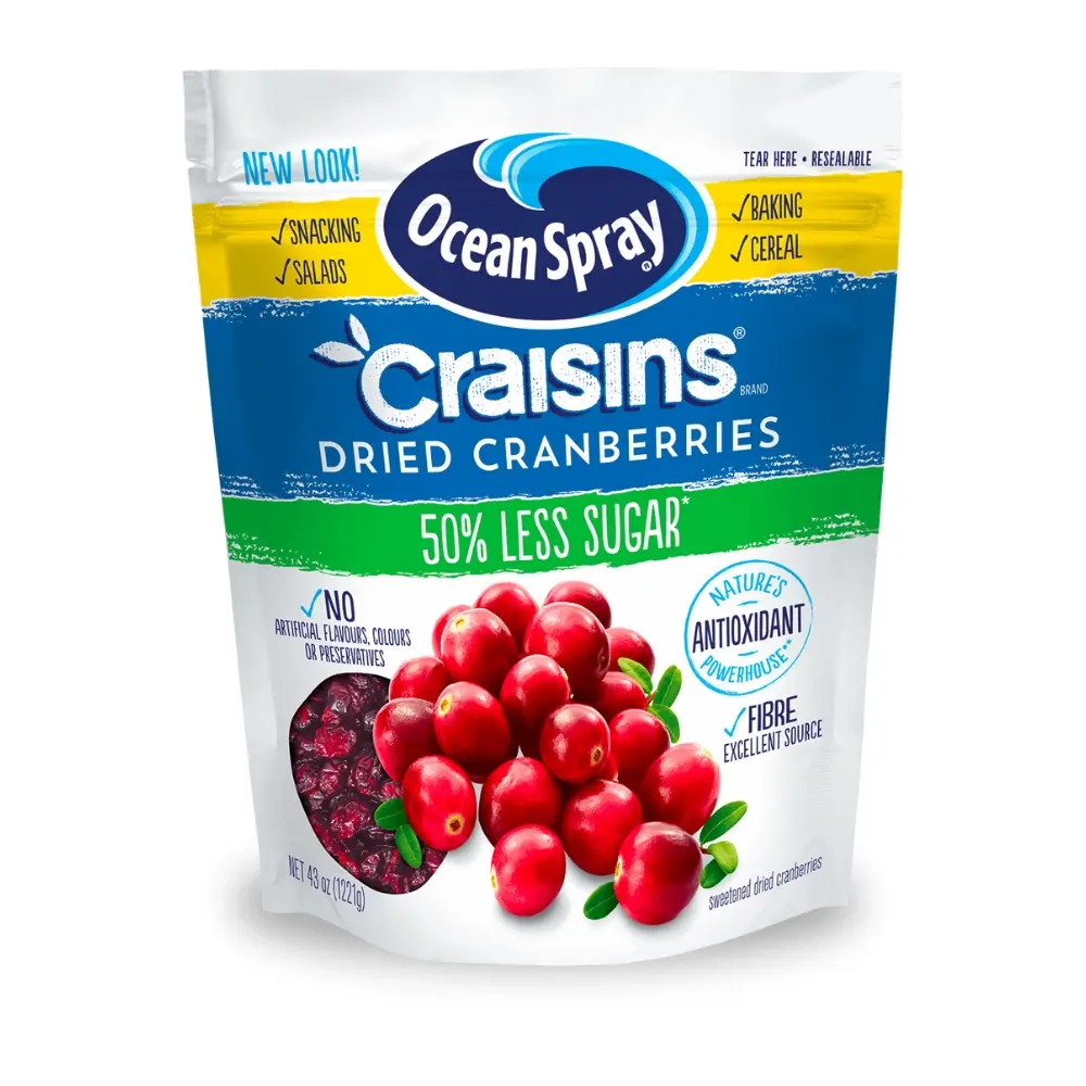 Ocean Spray Reduced Sugar Craisins Dried Cranberries 1.2kg - Groceries