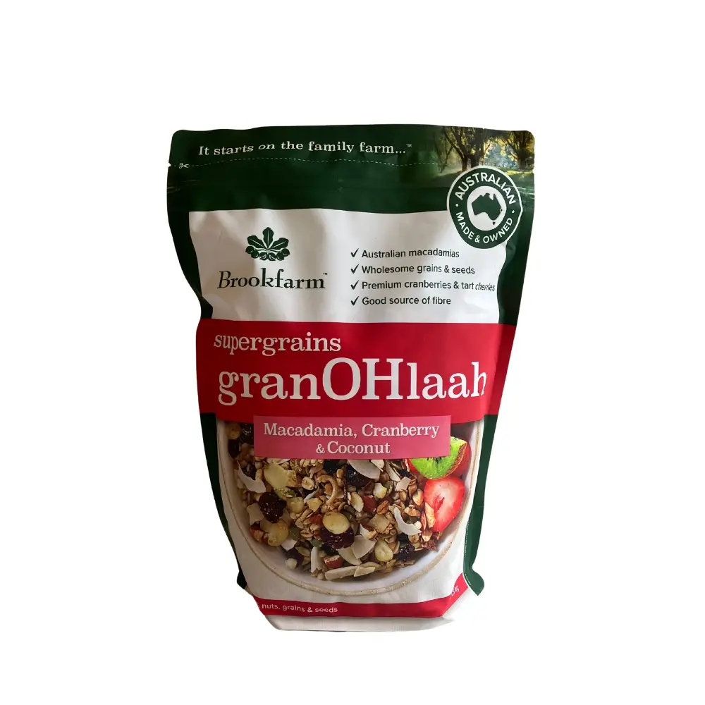 Brookfarm Supergrains Granola Macadamia, Cranberry & Coconut 1.3kg - Groceries
