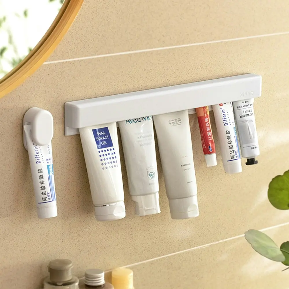 Toothpaste Holder Paste Clips Wall Mounted Storage Clip Facial Cleanser Rack - Home & Garden