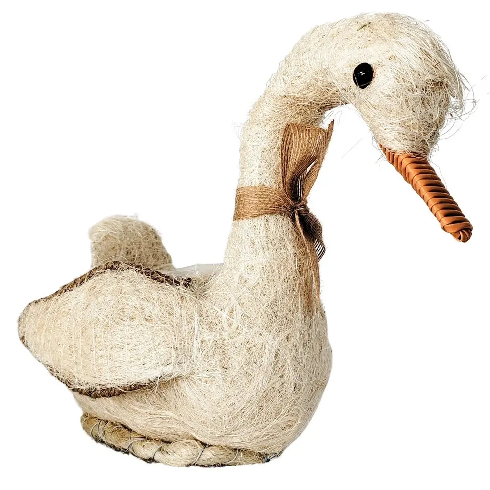 Urban Products HUSK Swan Themed Home Decor Planter Pot Box White 29cm - Home & Garden