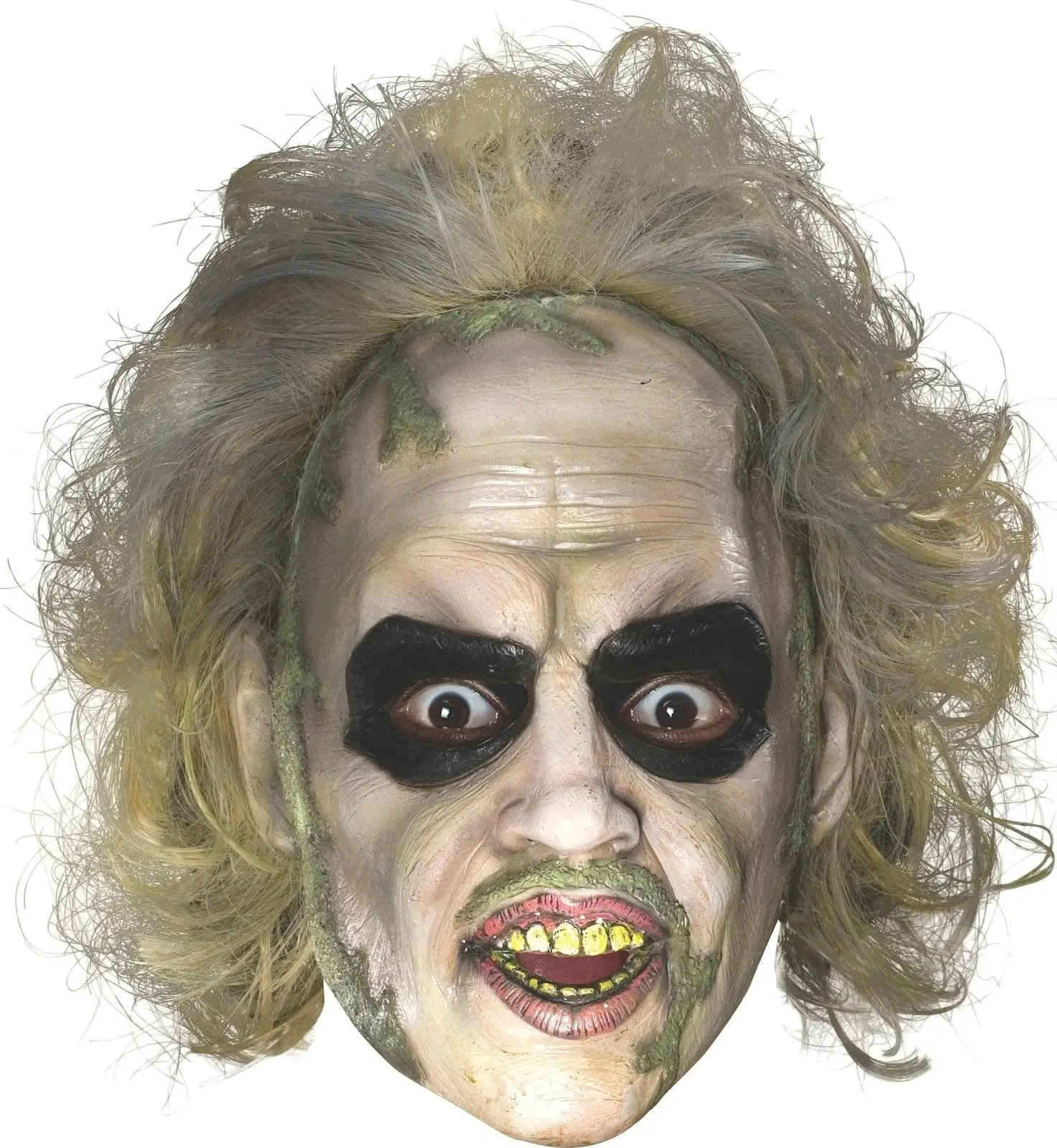 Rubies Beetlejuice 3/4 Vinyl Mask w/Hair 5118 Adult 80s Halloween Horror Costume - Fashion