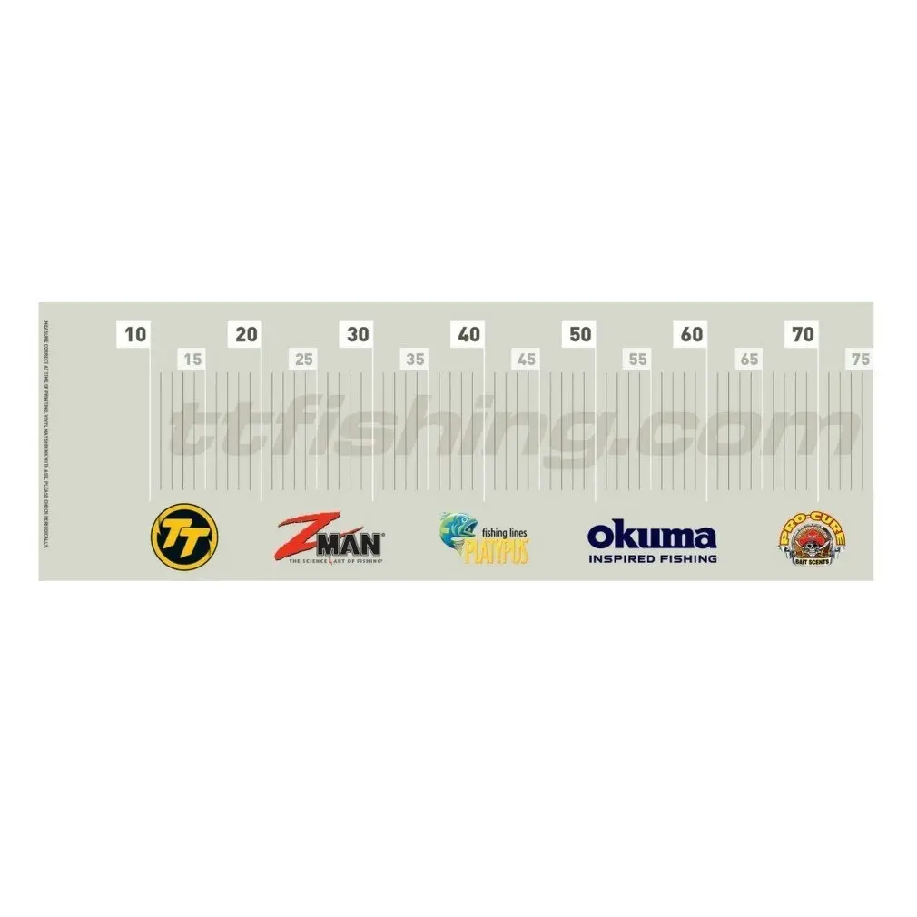 TT Fishing 75cm x 23cm Vinyl Fish Measure Mat/Brag Mat - Sports & Outdoor