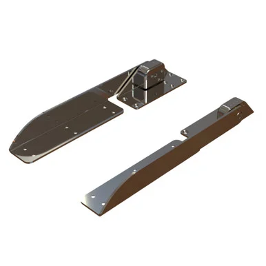 Taco Marine H25-0048 Taco Command Ratchet Hinge - 18-1/2" - 316 Stainless Steel Polished W/hard Stop