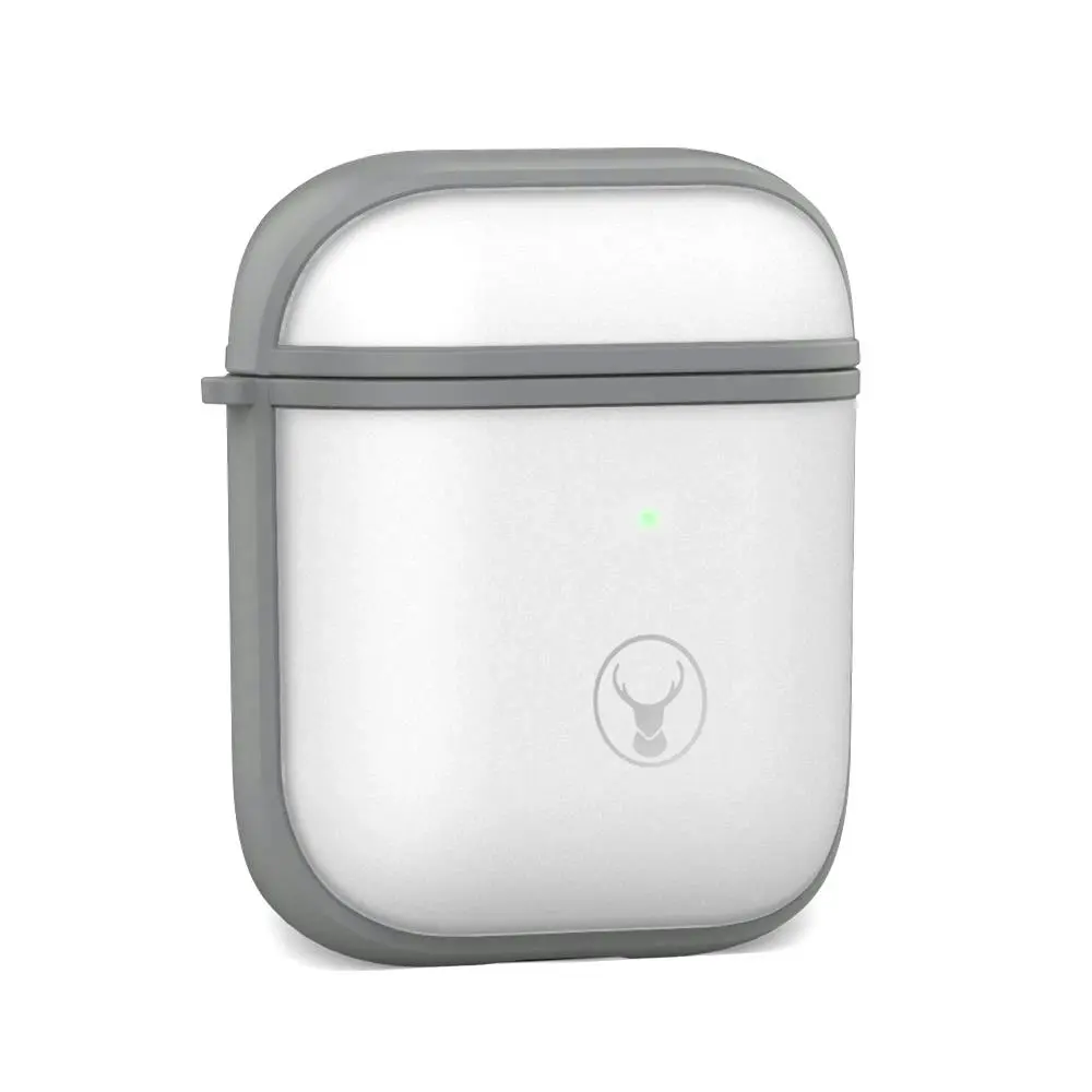 Bon.Elk Edge Case for Apple AirPods Wireless Charge/LED/Drop Proof Cover Grey - Electronics