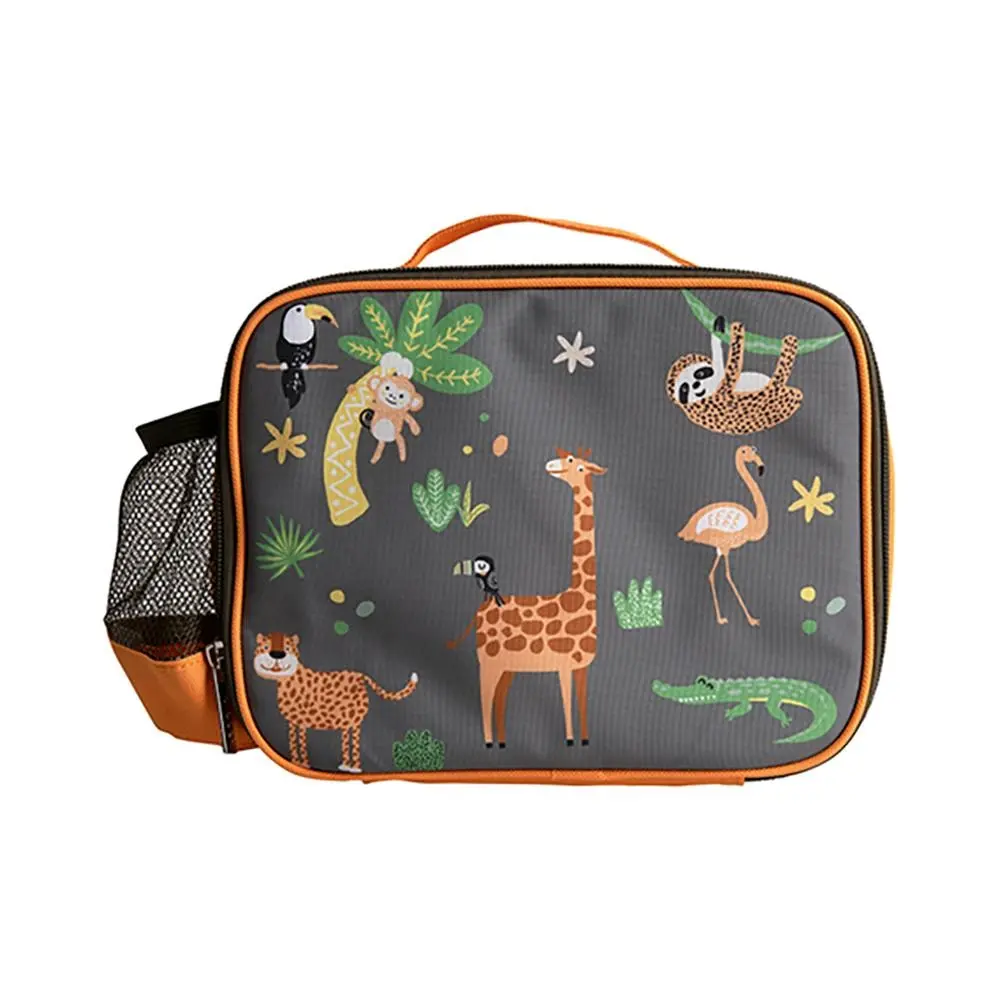 Ladelle Jungle 23cm Insulated Kids/Children PEVA Zip Lunch Prep Bag w/Bottle Net - Home & Garden