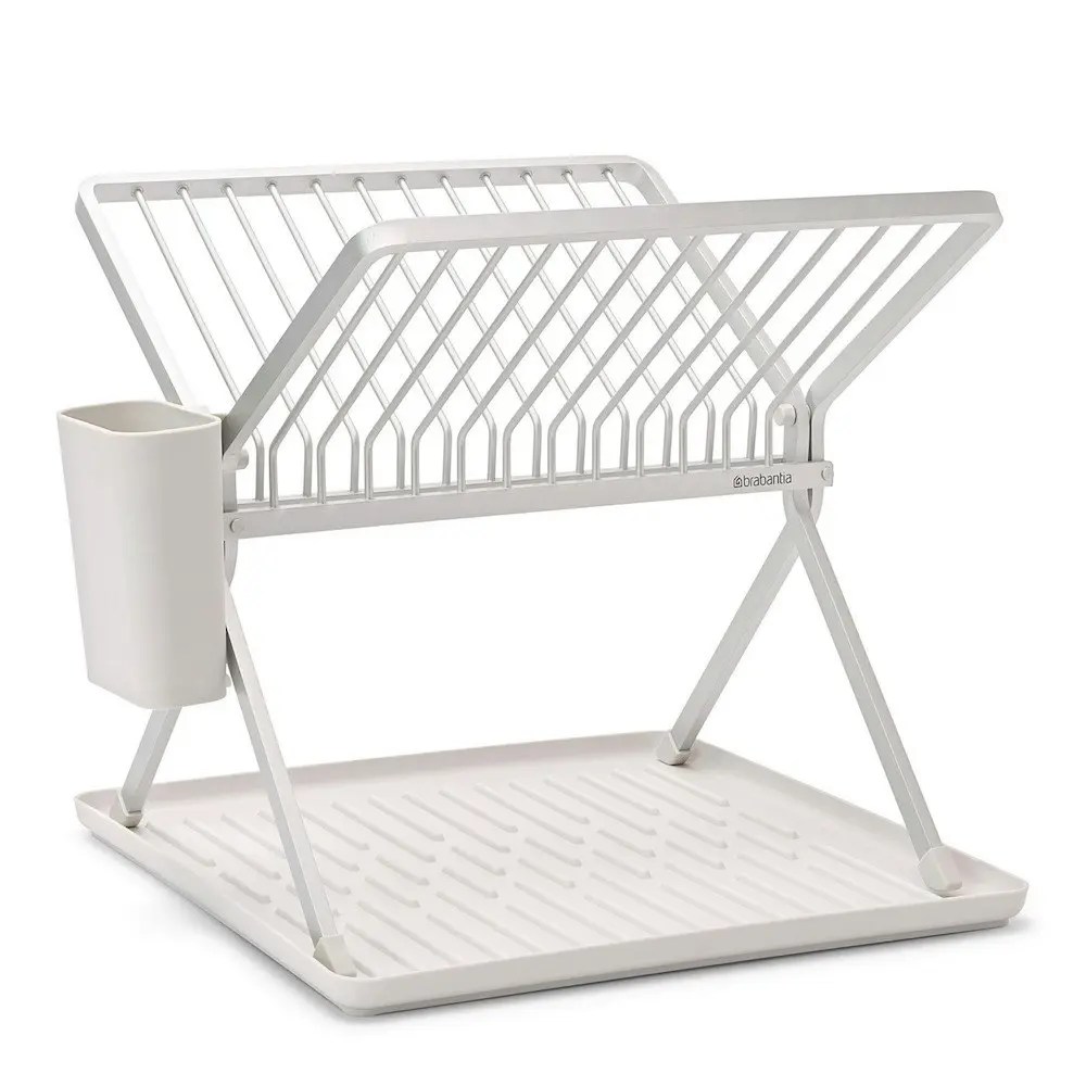 Brabantia Foldable Dish Drying Rack Light Grey - Home & Garden