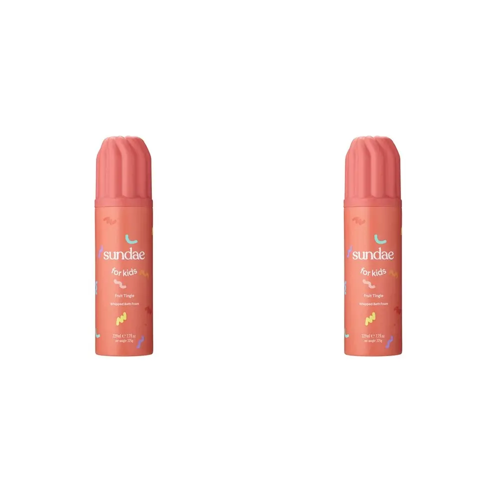 2x Sundae 229ml Kids Shower Whipped Bathroom Fruit Tingle Body Wash Skin Care - Beauty
