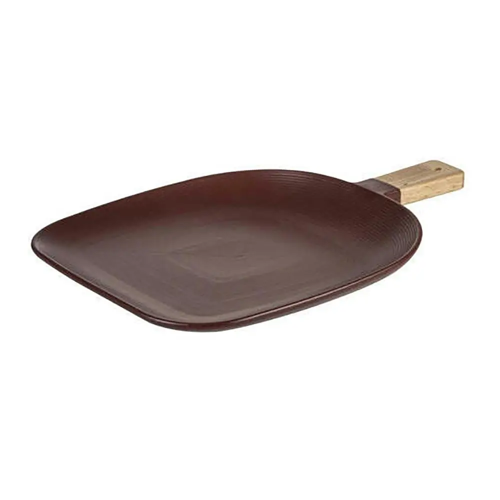 Ladelle Linear Texture Wine 36cm Porcelain Paddle Food Platter w/ Serve Stick - Home & Garden