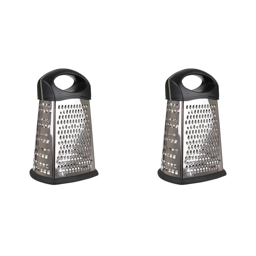 2x Appetito S/Steel 4 Sided Grater Home Cooking Vegetable Cutter Kitchen Tool - Home & Garden