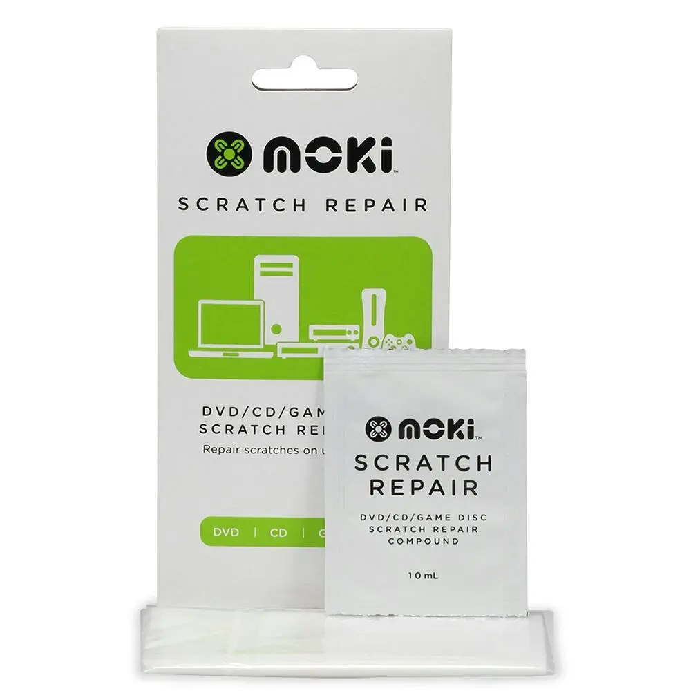 Moki DVD/CD Game Disc Scratch Repair Kit with 10ml Compound Polish - Electronics