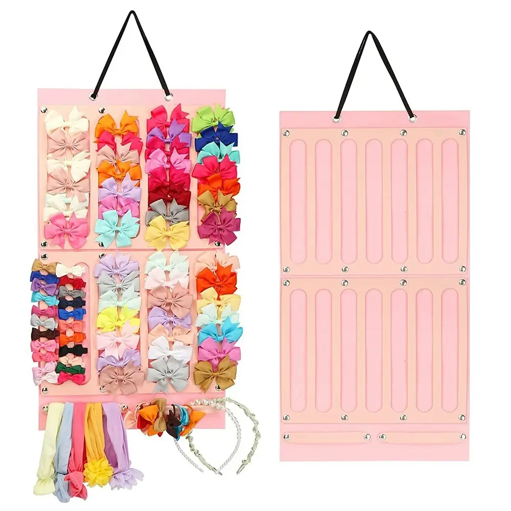 Portable Headwear Storage Hanging Bag Felt Jewelry Hanging Organizer Bag - Home & Garden