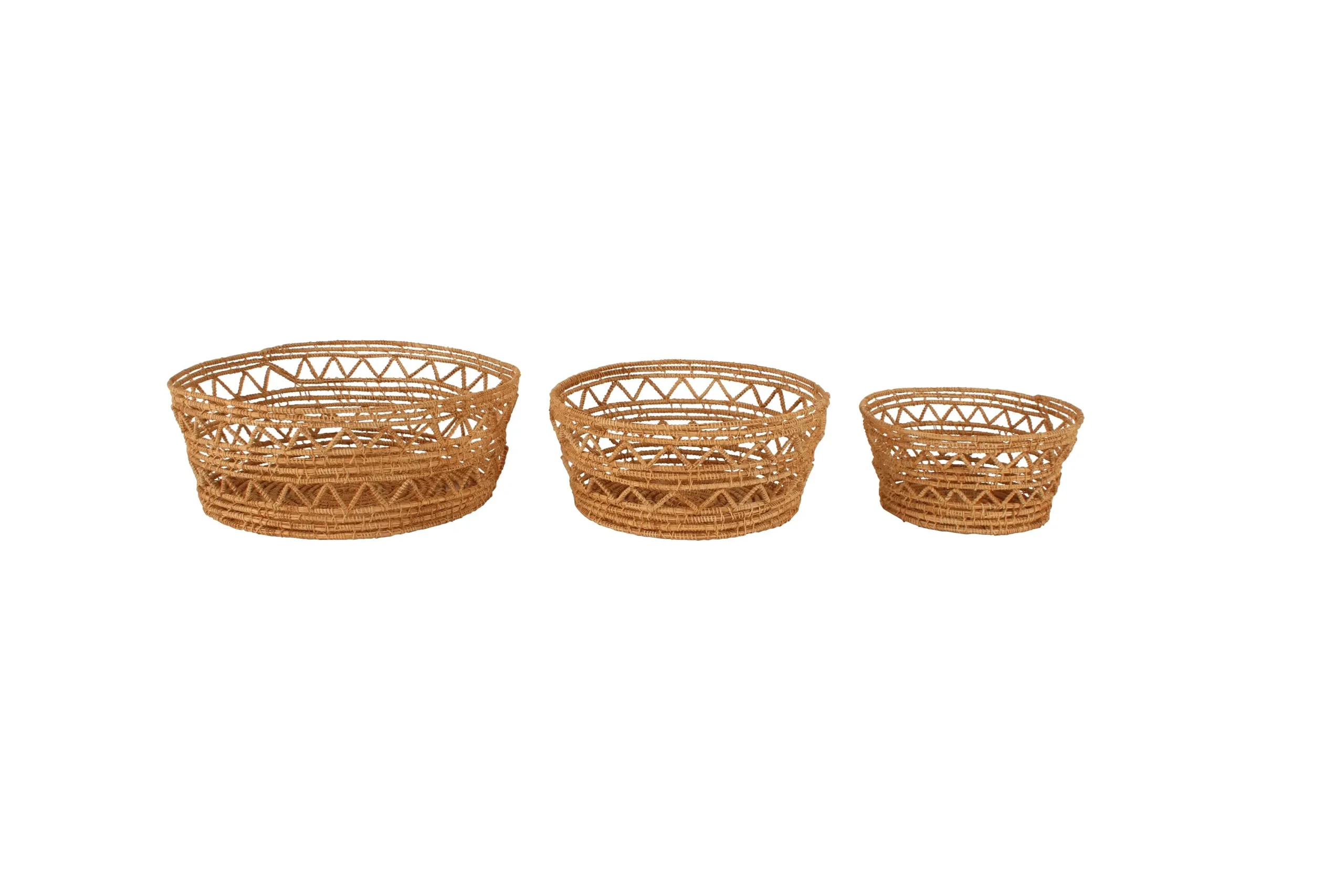 Leean Set Of 3 Palm Baskets - Home & Garden