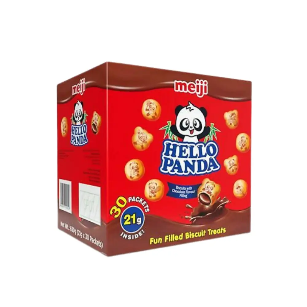 Meiji Hello Panda Biscuits Chocolate Flavoured Filling 21g x 30 - Groceries