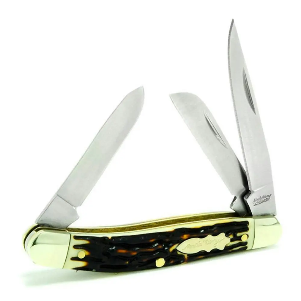 Schrade Uncle Henry Premium Stock 3 Blade Pocket Knife 38897UH - Sports & Outdoor
