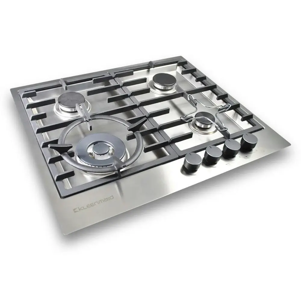 Kleenmaid 60cm Stainless Steel Mounted Gas Cooktop/Stovetop w/Wok Burner GCT6030 - Home & Garden