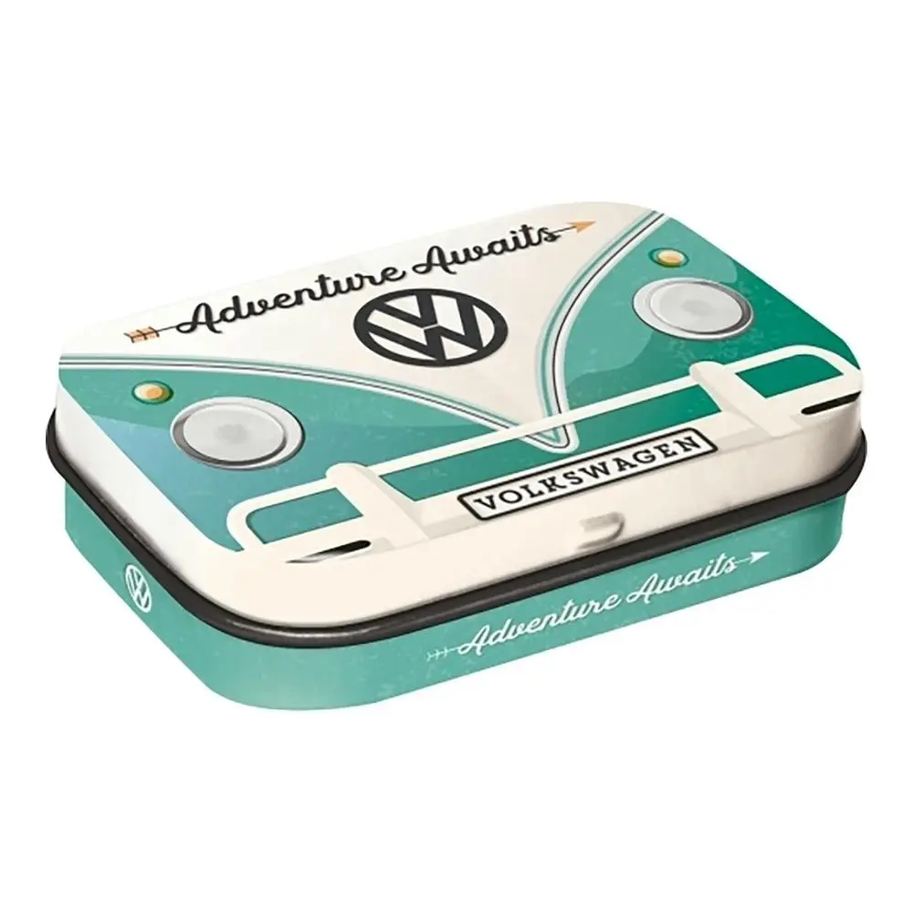 Nostalgic Art 6cm Mint Tin Box VW Bulli Adventure Awaits Fresh Breath Hard Candy - Groceries