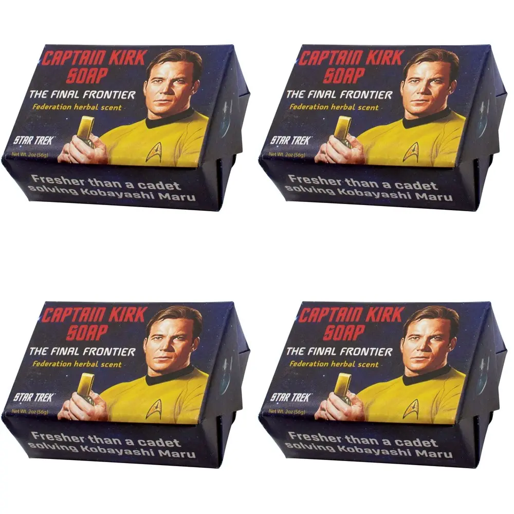 4PK Unemployed Philosopher Guild 56g Bar Soap Captain Kirk Boldy Go Herbal Scent - Beauty