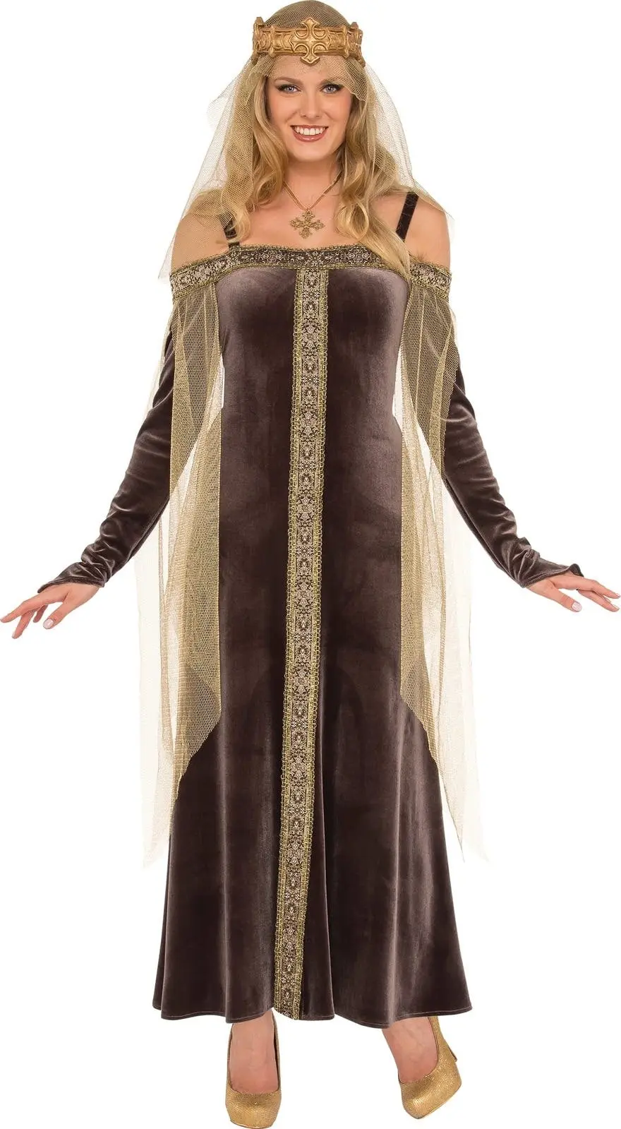Rubies Medieval Queen Back In Time Women's Dress Up Costume Size Standard - Fashion