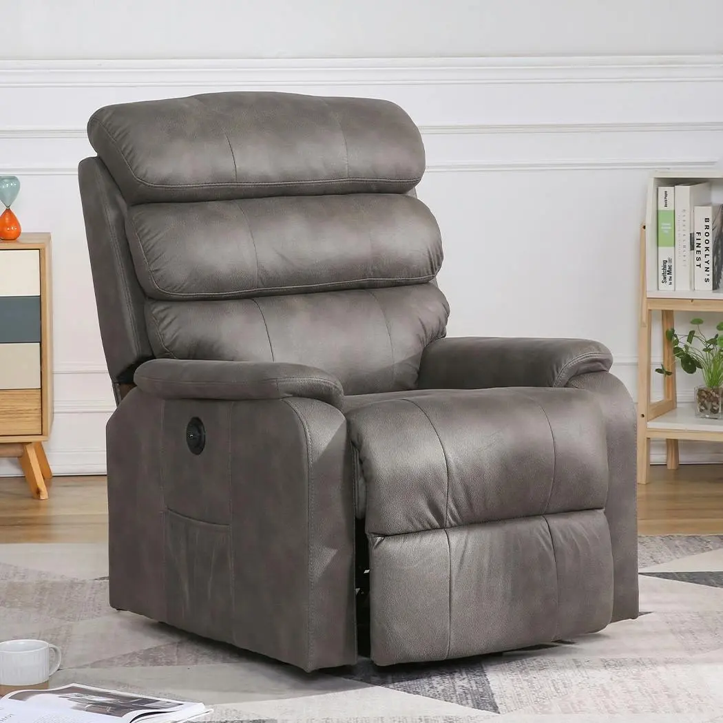 Levede Recliner Chair Electric Lift Chair Armchair Lounge Sofa Grey USB Charge - Health