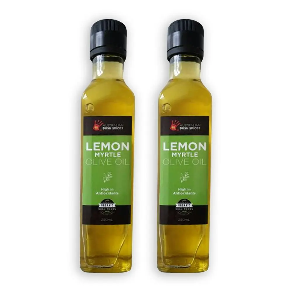 2x Australian Bush Spices Olive Oil infused w/ Lemon Myrtle Bottle 250ml Cooking - Groceries