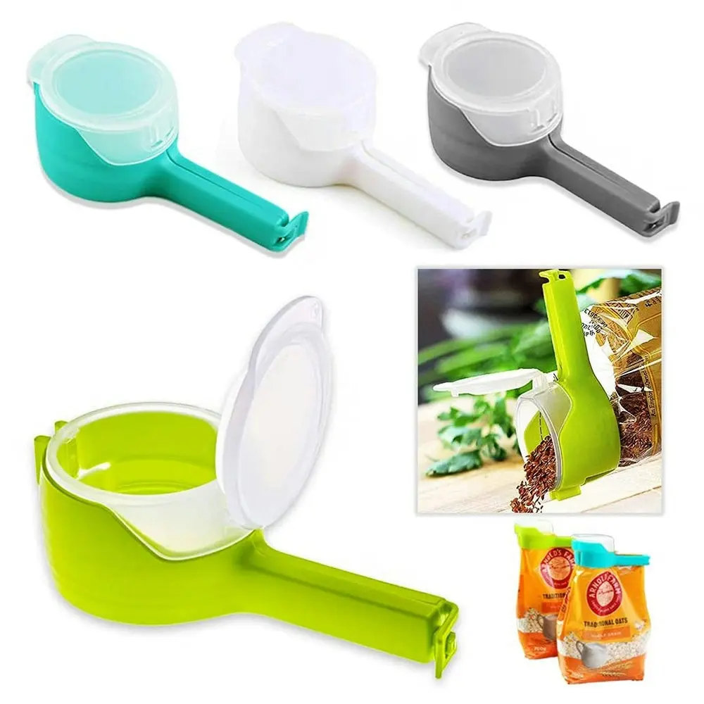 4Pcs Plastic Food Bag Cap Kitchen Storage Preserve Sealing Bag Clip - Home & Garden