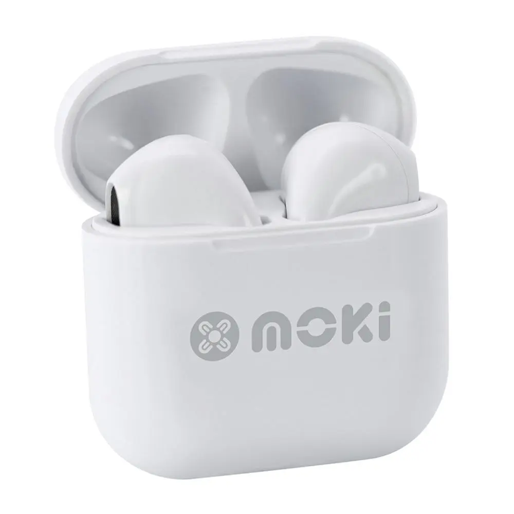 Moki MokiPods Mini TWS Wireless/Bluetooth Earphones Kids Volume Limited White - Electronics