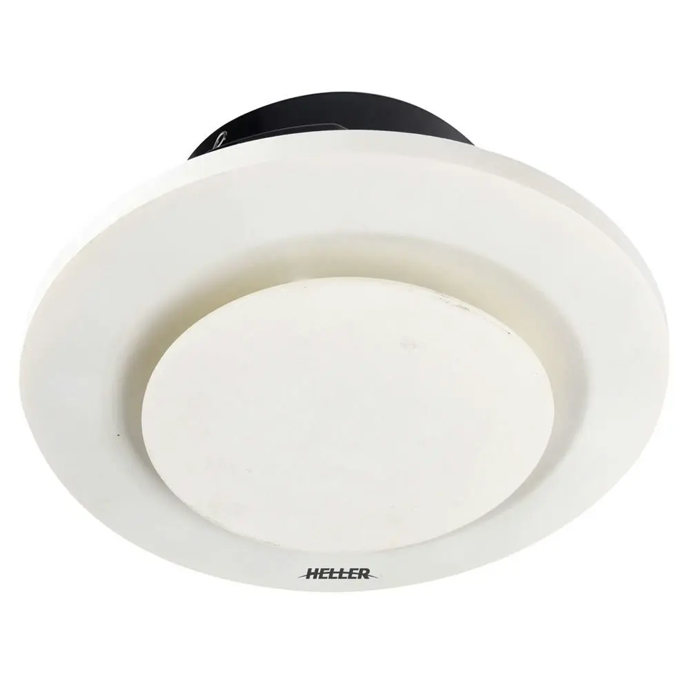 Heller 25cm Ventilating Ducted Round Ceiling Bathroom Air Flow Exhaust Fan White - Home & Garden