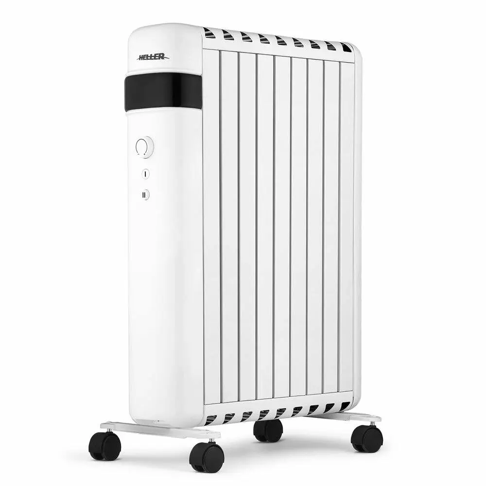 Heller 2000W Oil Free Electric Column Heater w/Heating Thermostat Control White - Winter Warmers up to 70% Off