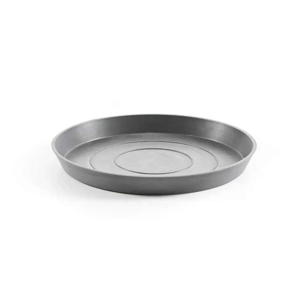 Ecopots Plant Pot Saucer Round 36.5 Grey 36.5x3.5cm Home Indoor/Outdoor Decor - Home & Garden
