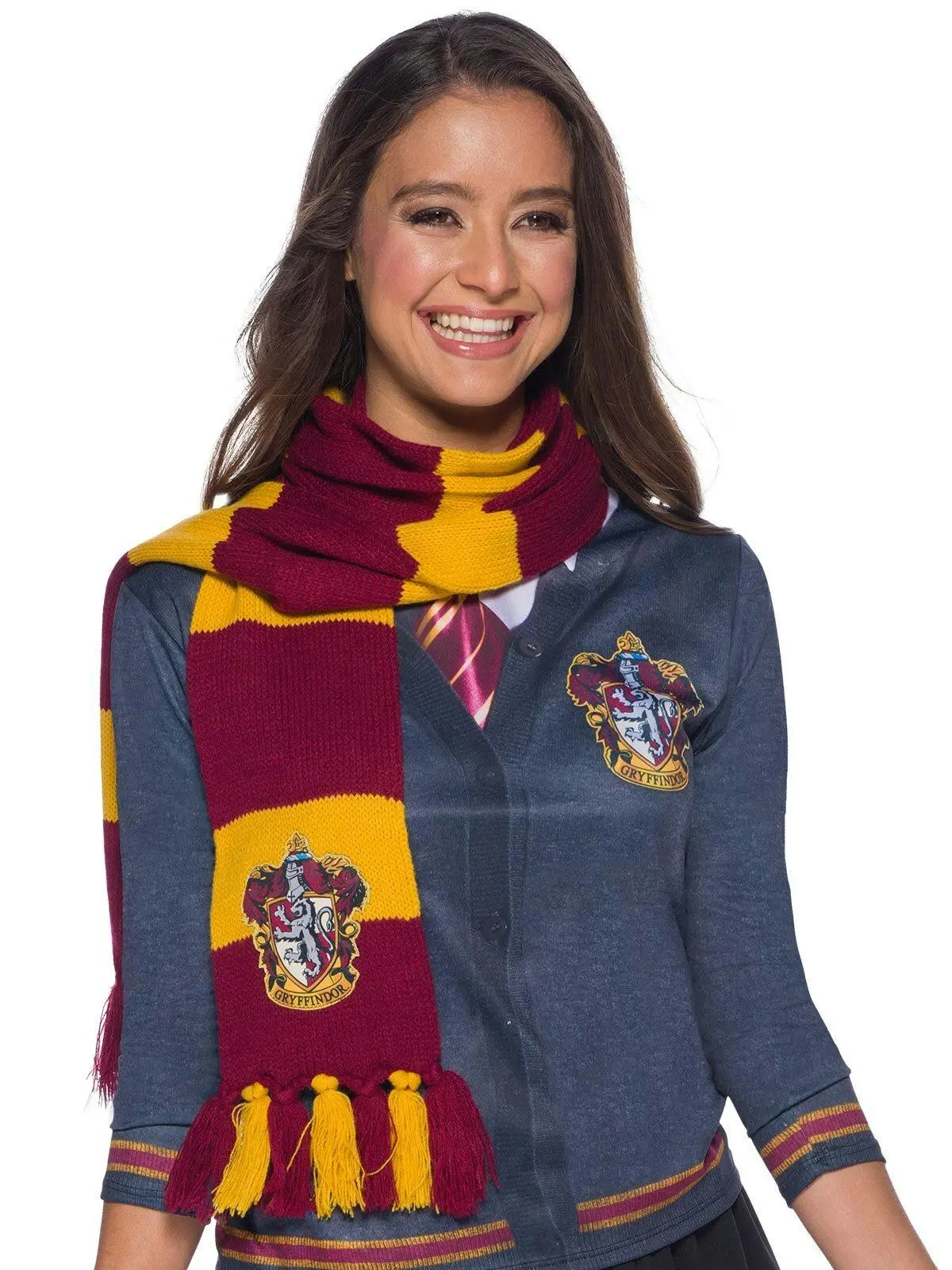 Harry Potter Gryffindor Deluxe Scarf Adult/Unisex One Size Halloween Costume - Fashion