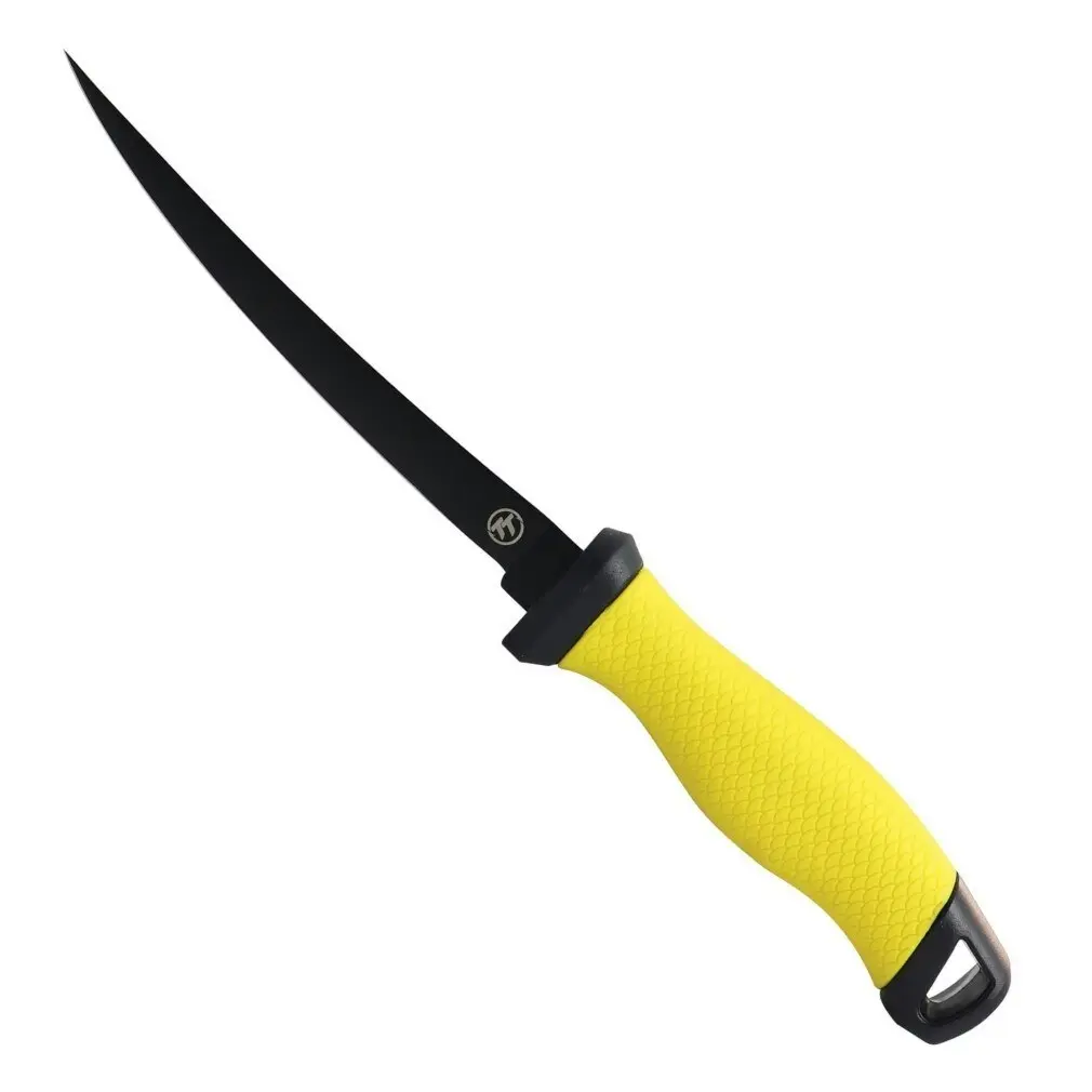 TT Fishing 7 Inch Titanium Coated Stainless Steel Fillet Knife with Sheath - Sports & Outdoor