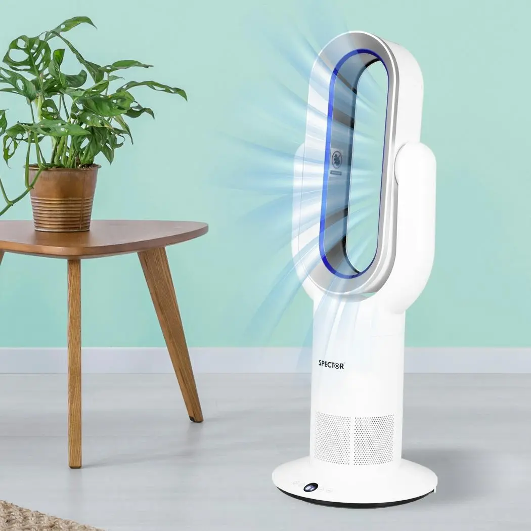 Spector Bladeless Electric Fan Cooler Heater Air Cool Sleep Timer All Season Use - Home & Garden