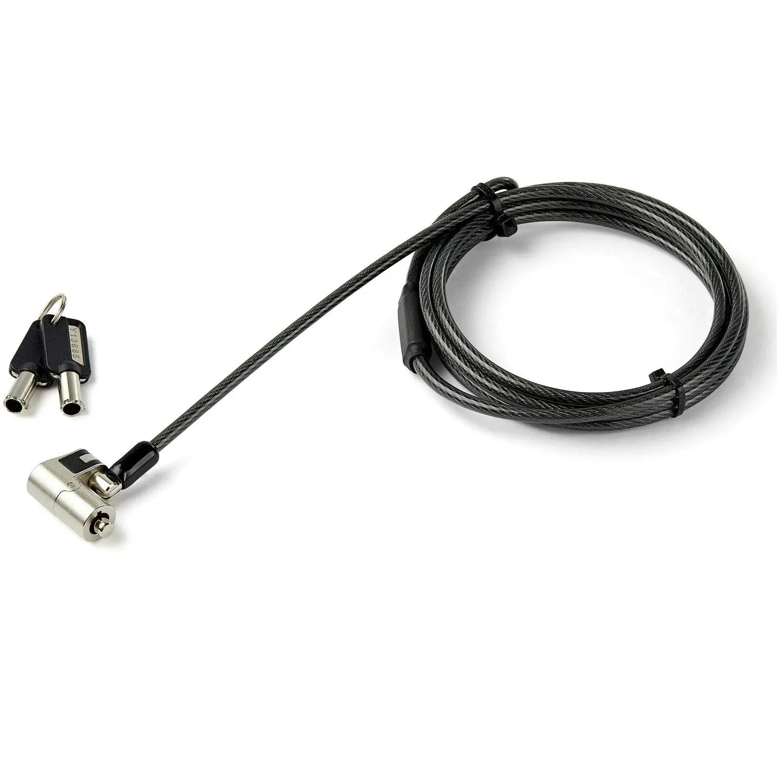 Star Tech 2m Steel Anti Theft Push to Lock with Keys Cable for Laptop/Desktop - Electronics