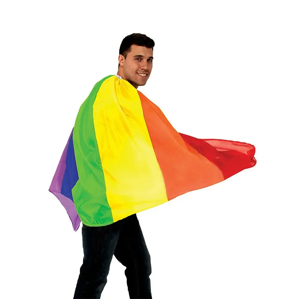 Rainbow Cape Mardi Gras LGBT Gay Pride Accessory Party Costume Unisex Adult - Fashion