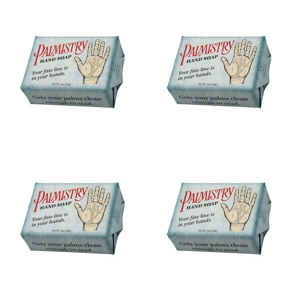 4PK Unemployed Philosopher Guild 56g Bar Soap Palmistry w/Shea Butter/Oatmeal - Beauty