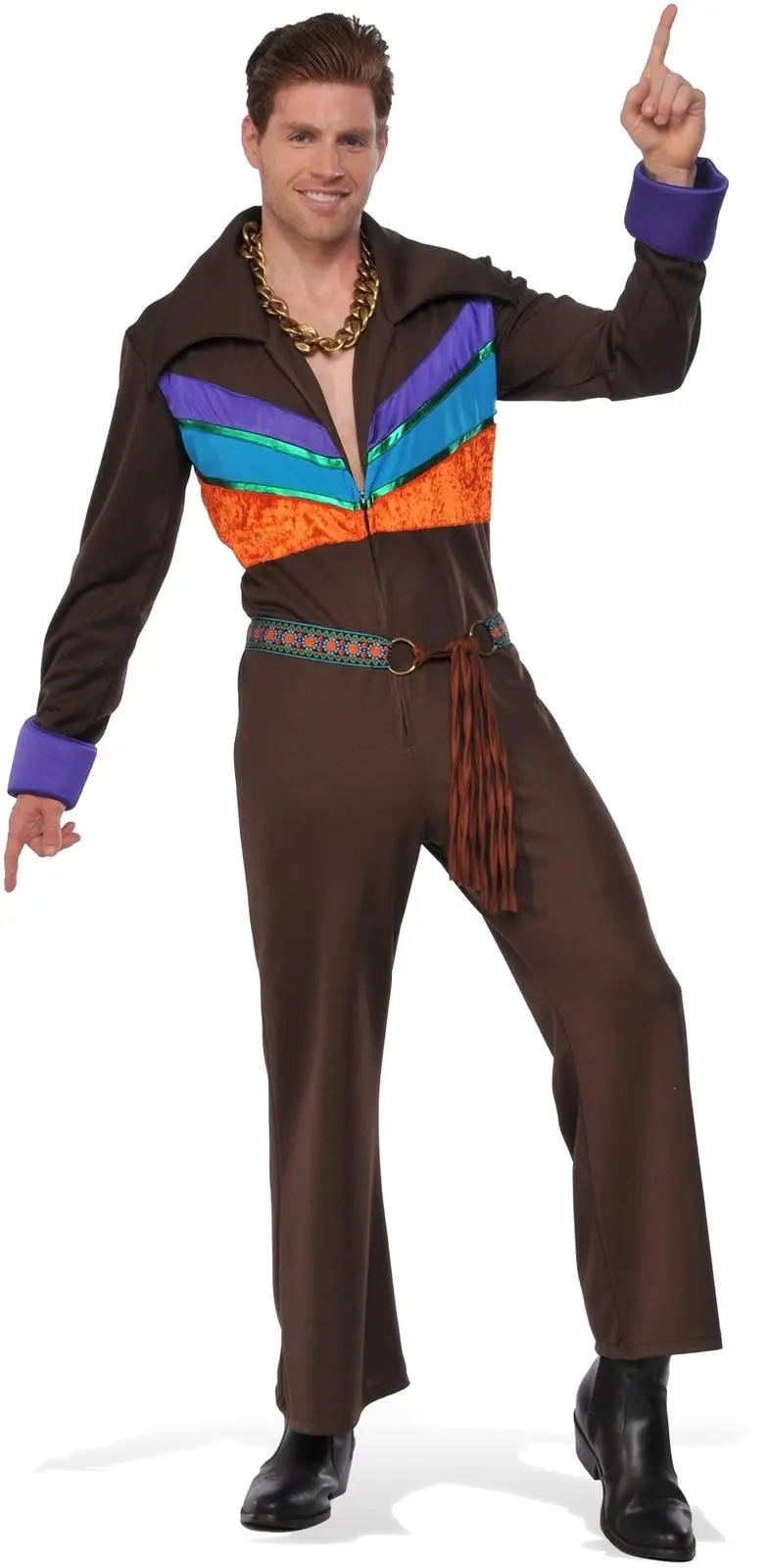 Rubies 70's/Seventies Retro Guy Hippie Fancy Dress Up Men's Costume Size STD - Fashion