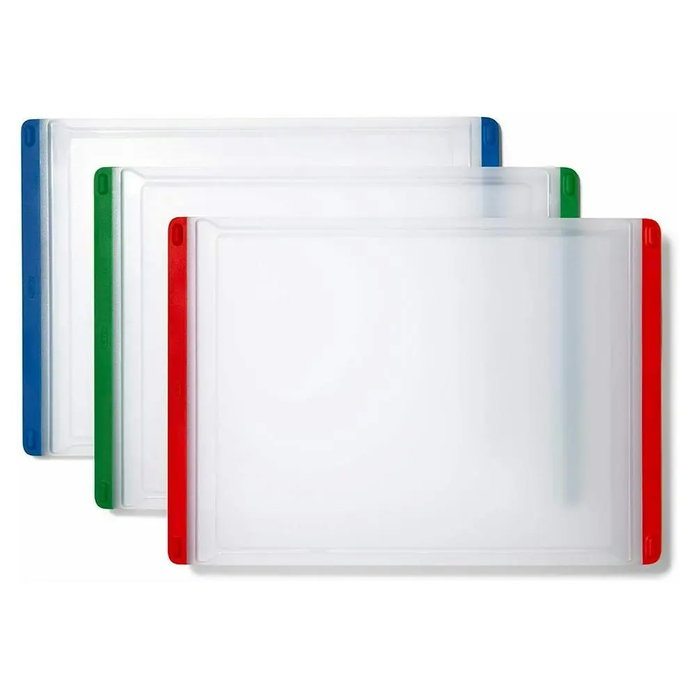 OXO Good Grips 3pc Cutting Board Set | Colour Coded Oder Resistant - Home & Garden